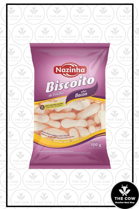 Biscoito de Polvilho Sabor Bacon Nazinha 100g