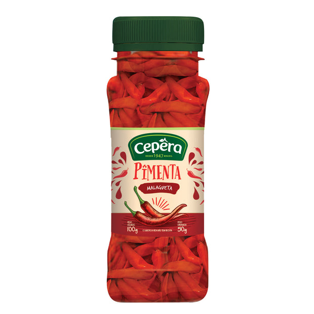 Pimenta malagueta em conserva - Cepêra 100g